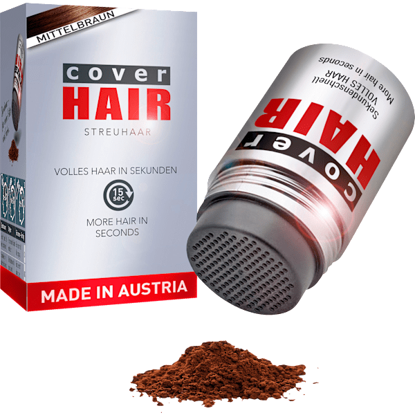 Streuhaar Haarverdichter Mittelbraun Cover Hair