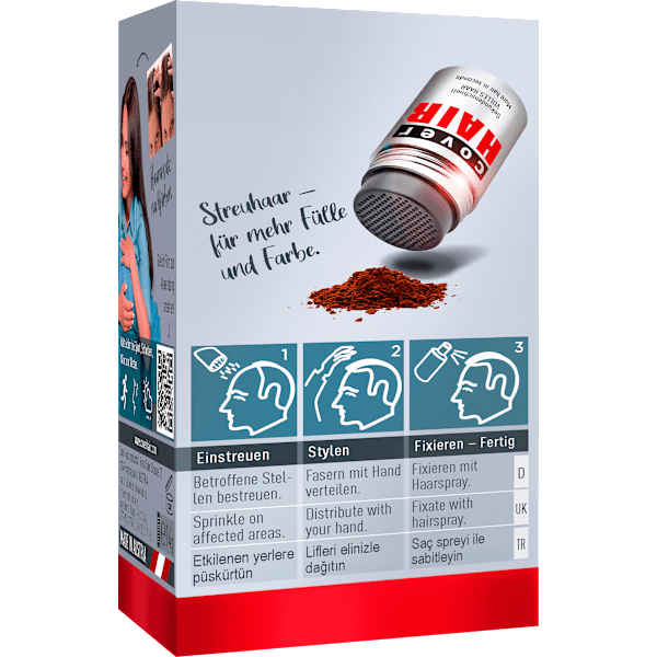 Streuhaar Haarverdichter Schwarz Cover Hair