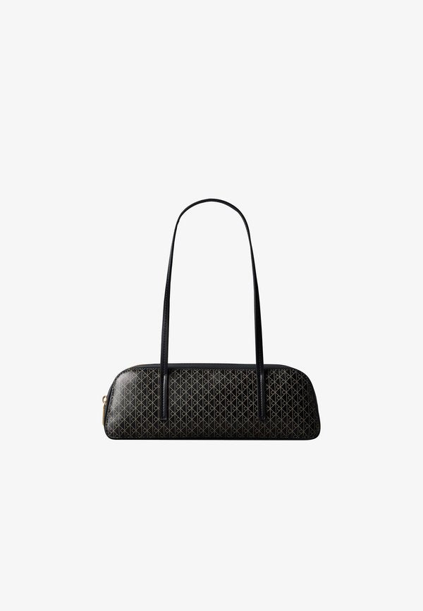 Calvin Klein EMBLEM BAULETTO - Handbag - black
