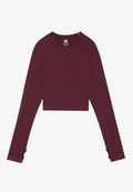 Even&Odd active by Zalando CROPPED LONG SLEEVE FINE RIB SEAMLESS TOP