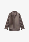 Mango STRIPED - Pyjama top - brown