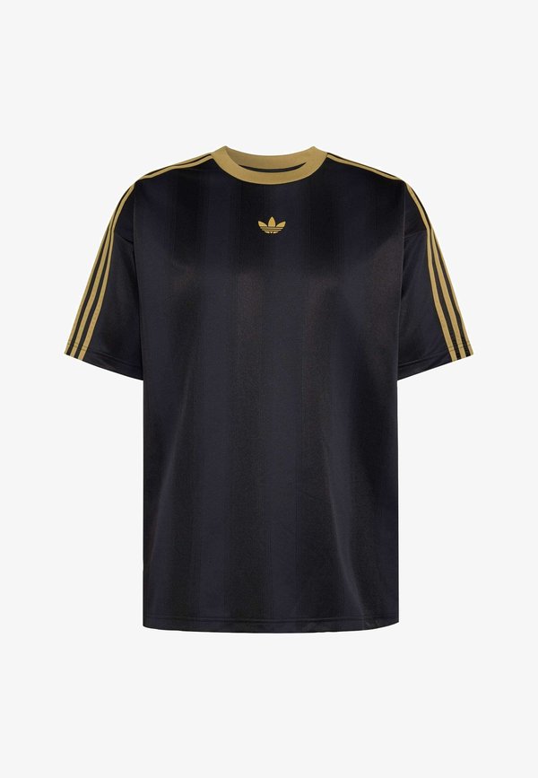 adidas Originals JACQUARD JERSEY - Print T-shirt - black   dark football gold