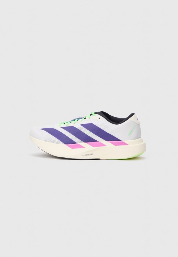 adidas Performance ADIZERO EVO SL M - Trainers - white/collegiate purple/lime burst