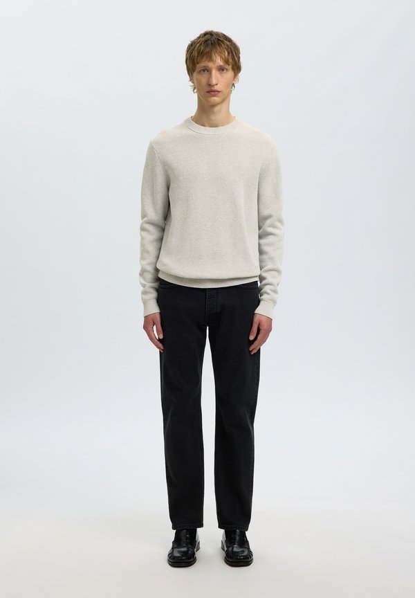Selected SLHDANE LS KNIT STRUCTURE CREW NECK NOOS