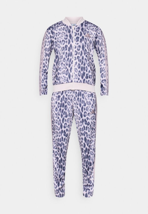 adidas Sportswear ESSENTIALS 3 STRIPES ANIMAL AOP - Tracksuit - multicolor/ice purple