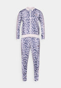 adidas Sportswear ESSENTIALS 3 STRIPES ANIMAL AOP - Tracksuit - multicolor/ice purple