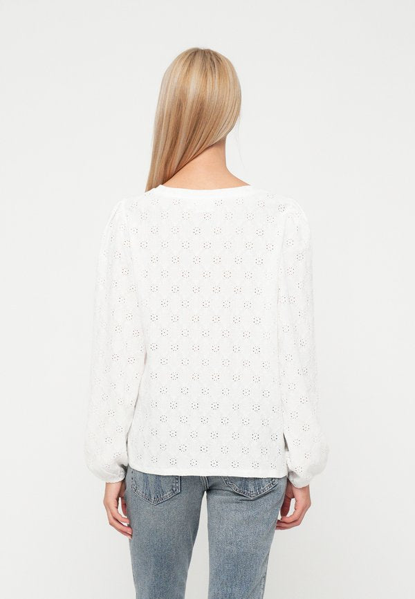 VILA VIASTA O-NECK L/S TOP - NOOS