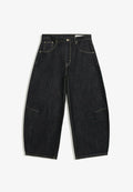 Bershka CROPPED BARREL - JEANS - Baggy Jeans - royal blue