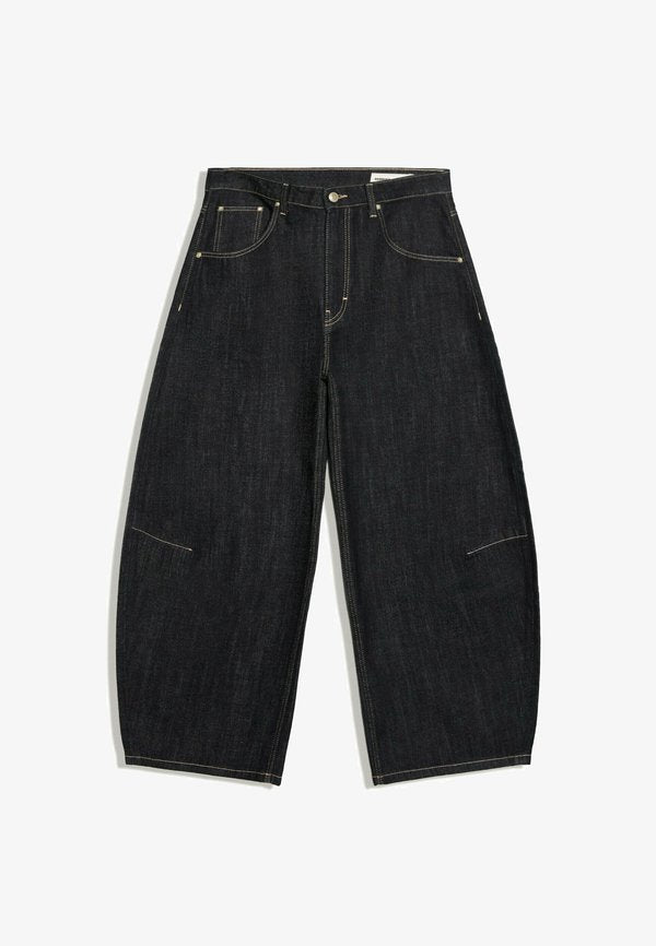 Bershka CROPPED BARREL - JEANS - Baggy Jeans - royal blue