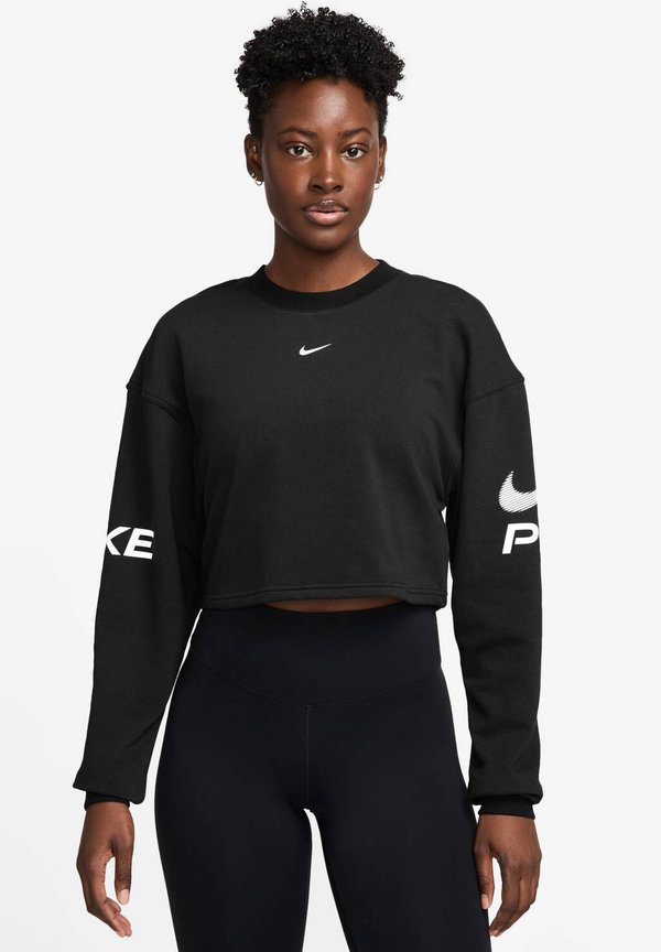 Nike Performance CREW - Sweatshirt - black/white/white