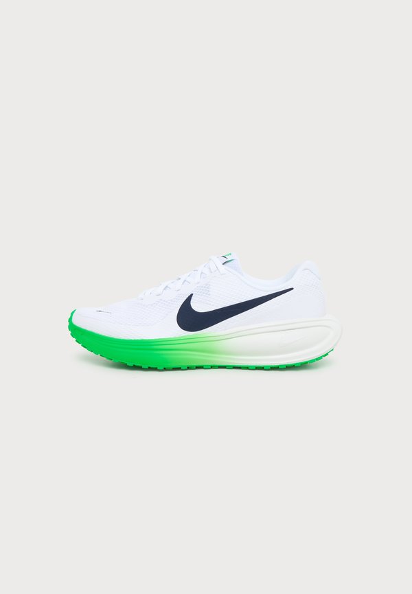 Nike Performance REVOLUTION  - Road running shoes - white/midnight navy green/spark summit white