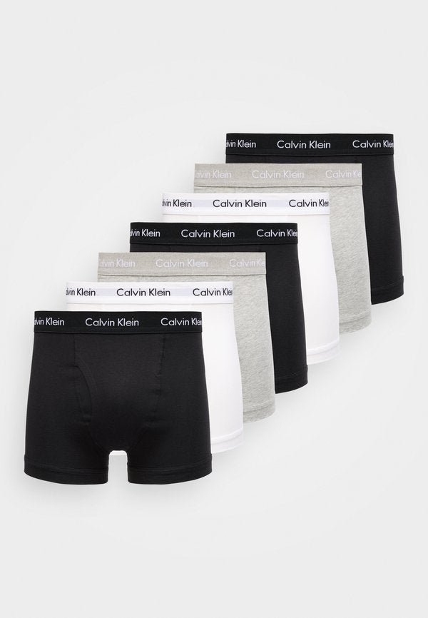 Calvin Klein Underwear TRUNK 7 PACK COTTON STRETCH - Trunks - black/grey heather/white