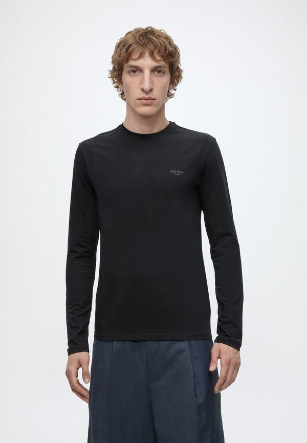 Guess CORE EXTRA SLIM - Long sleeved top - jet black