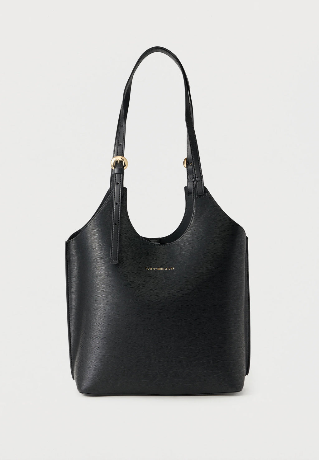 Tommy Hilfiger METALLIC LOGO TOTE BAG - Tote bag - black