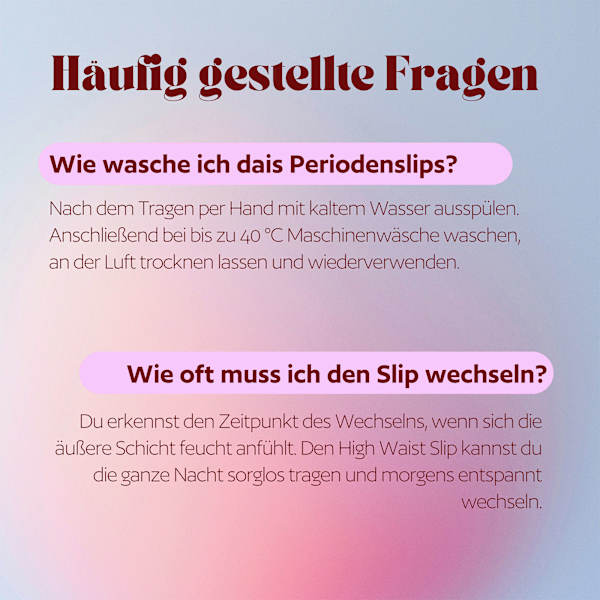 Periodenunterwäsche Slip Cheeky Schwarz Gr. S dais