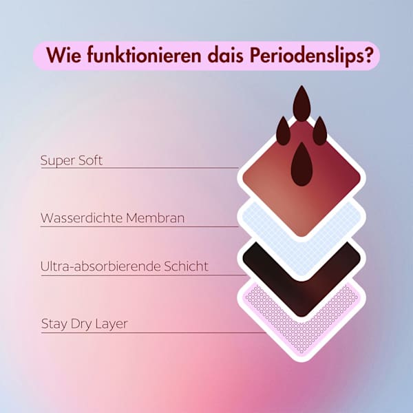 Periodenunterwäsche Slip Cheeky Schwarz Gr. S dais