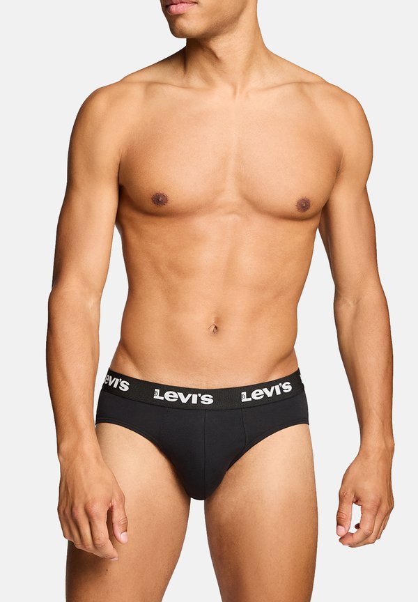 Levi's® LEVI’S HERREN RETROBRIEFS REPEAT LOGO SLIP UNTERWÄSCHE 6-ER PACK - Briefs - black