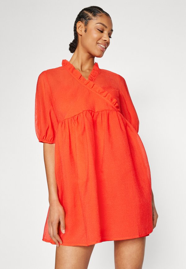 VILA VILONA V-NECK 2/4 SHORT DRESS