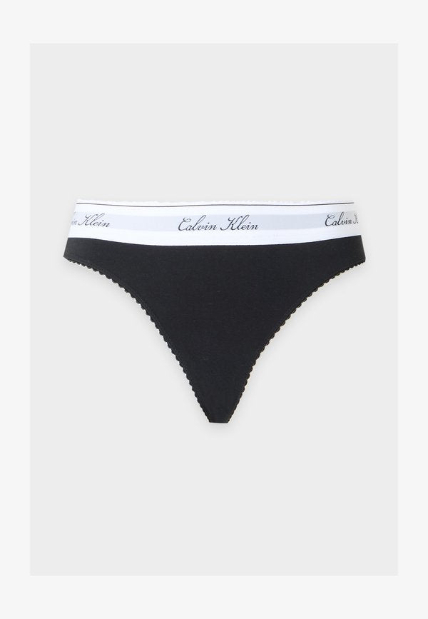Calvin Klein Underwear NEW SIGNATURE LOGO - Thong - black