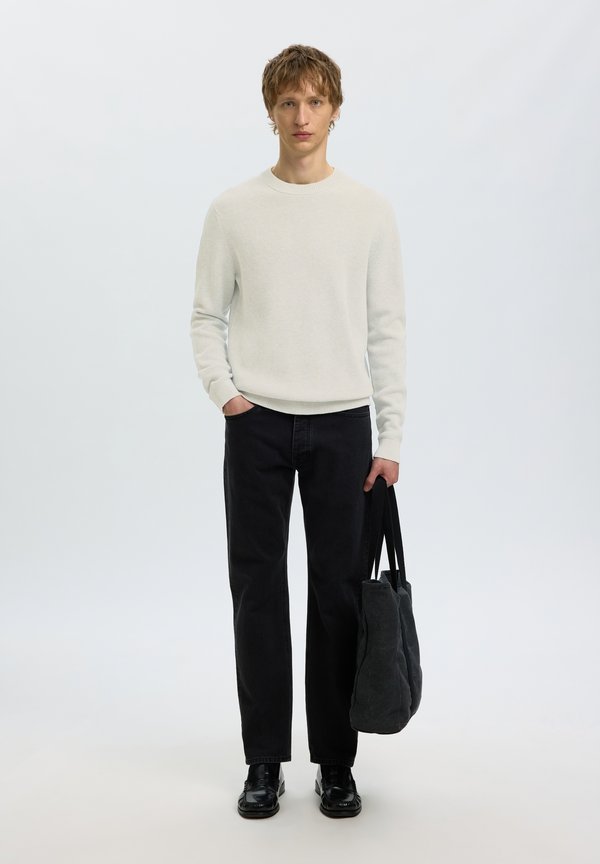 Selected SLHDANE LS KNIT STRUCTURE CREW NECK NOOS