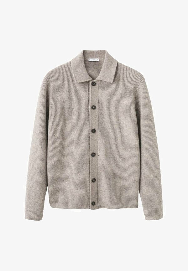 Mango Cardigan - mottled brown