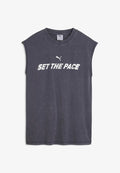 Puma RUN CULTURE COLLECTIVE RELAXED WASHED GRAPHIC ÄRMELLOSES T-SHIRT - Print T-shirt - inky depths