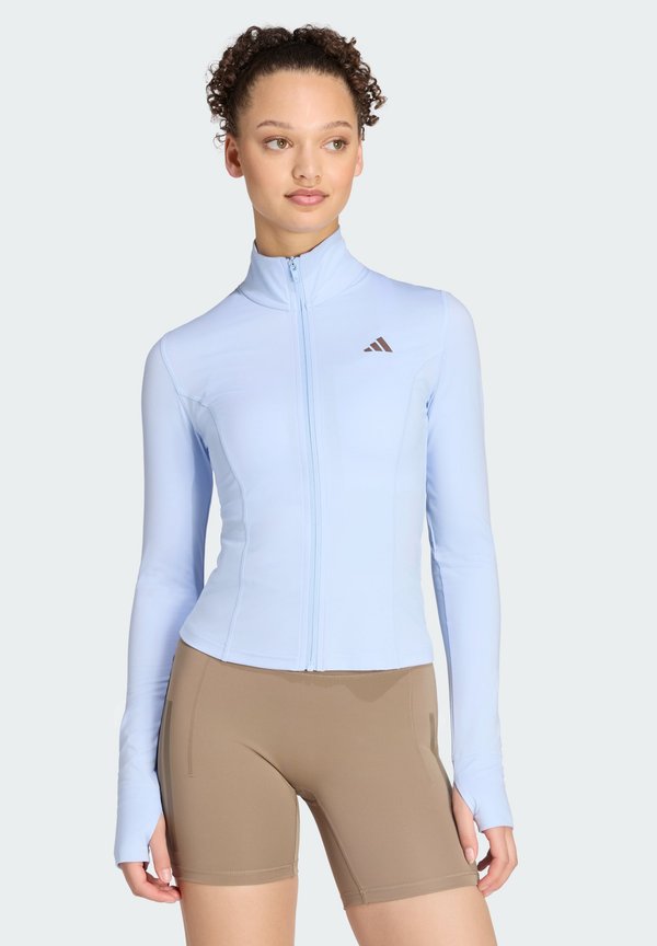 adidas Performance 3 STRIPES STUDIO ZIP THROUGH JACKET - Training jacket - glow blue