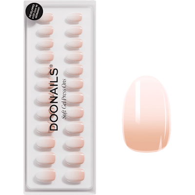 Doonails False Nails, Soft Gel Press Ons Baby Boomer Short Round, 30 pcs