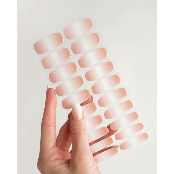 UV Gel Nagelfolien, Gel Strips Nude Glitter Babyboomer Doonails