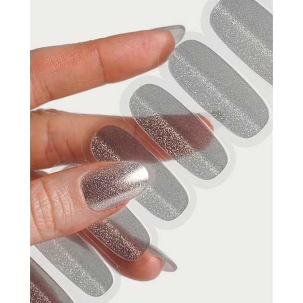 UV Gel Nagelfolien, Gel Strips Silver Cat Eye Doonails