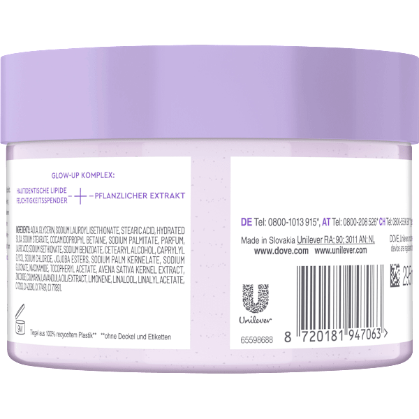 Körperpeeling body+mind Lavendel & Hafermilch Dove