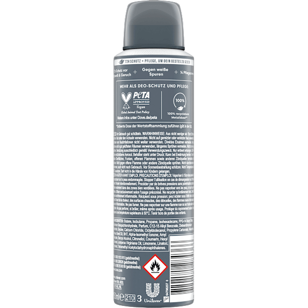 Antitranspirant Deospray Advanced Invisible Dry Dove MEN+CARE