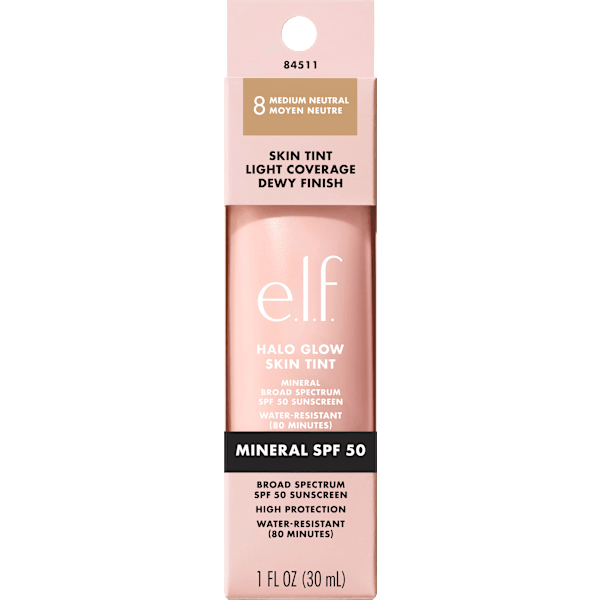 Foundation Halo Glow Skin Tint 8 Medium Neutral e.l.f. Cosmetics