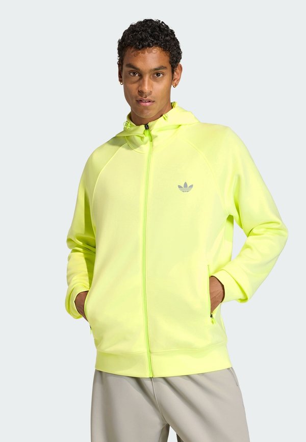 adidas Originals ADIDAS ORIGINALS TREFOIL ESSENTIALS SPACER FULLZIP HOODIE - Zip-up sweatshirt - frozen lemon