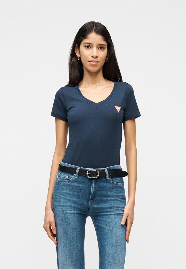 Guess MINI TRIANGLE TEE - Basic T-shirt - blackened blue