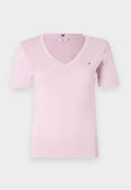 Tommy Hilfiger SLIM CODY V NECK - Basic T-shirt - bonita pink