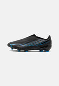 adidas Performance F50 HYPERFAST LEAGUE LACELESS FIRM GROUND UNISEX - Firm-ground football boots - core black/lucid ray blue