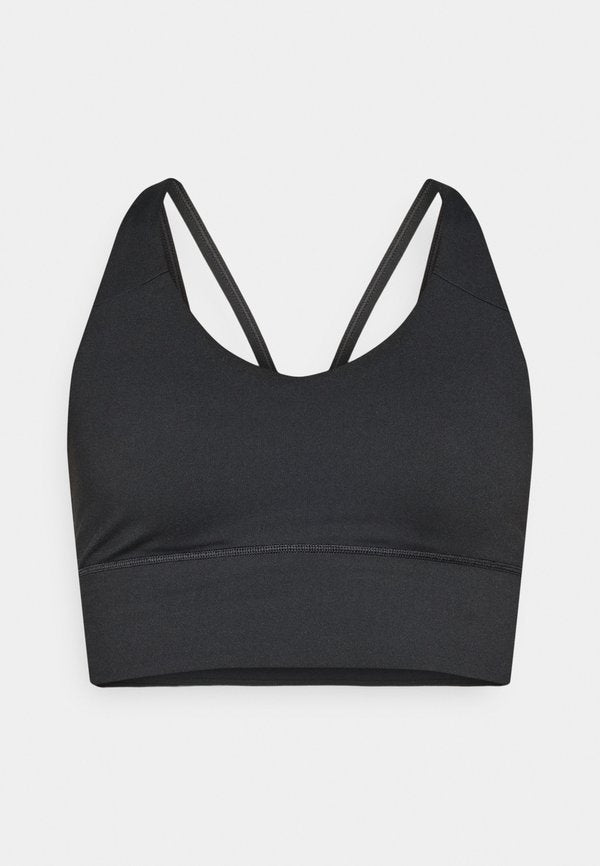 adidas Performance 3 STRIPES STUDIO ALL ME - Light support sports bra - black