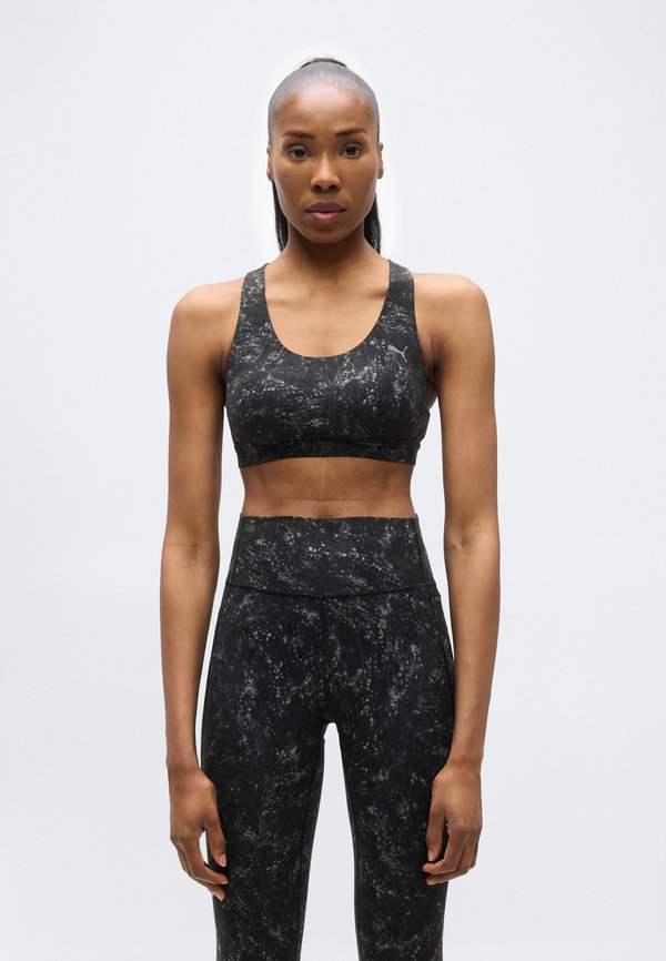 Puma BRA MID - Medium support sports bra - black