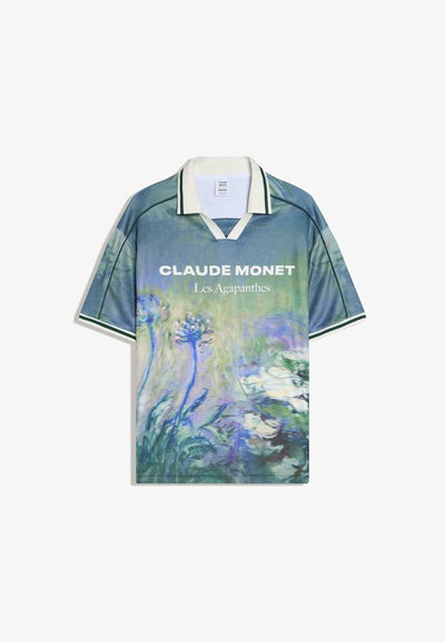 Bershka MONET LES AGAPANTHES  - Polo shirt - evergreen
