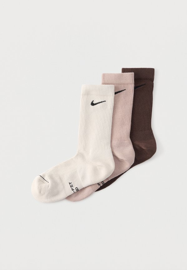 Nike Performance UNISEX 3 PACK - Sports socks - light orewood brown/black/malt/baroque brown