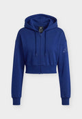 adidas Sportswear ESSENTIALS CONTEMPORARY  FULL ZIP HOODED JACKET - Zip-up sweatshirt - dark blue