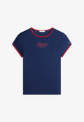 Tommy Hilfiger GRAPHIC SLIM CREW NECK T-SHIRT - Print T-shirt - dark night navy