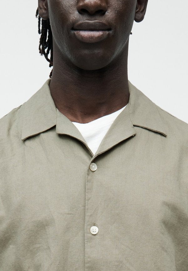 Selected Short sleeved linen blend