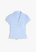 Bershka SHIRT 01337710 - Button-down blouse - dark blue