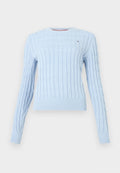 Tommy Hilfiger CABLE KNIT CREW NECK JUMPER - Jumper - breezy blue