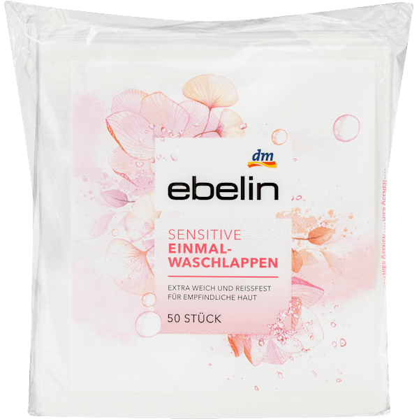 Einmalwaschlappen sensitiv ebelin