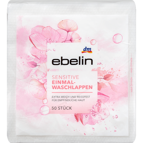 Einmalwaschlappen sensitiv ebelin