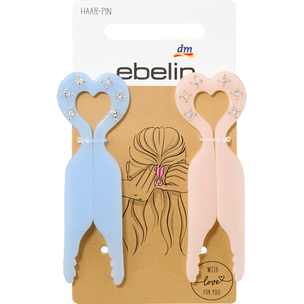 Haar-Pins, pastell ebelin