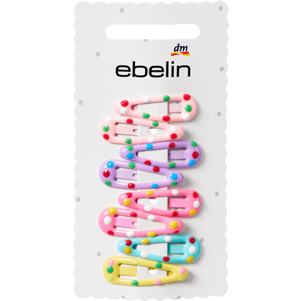 Haarclips mini mit Punkten, bunt ebelin